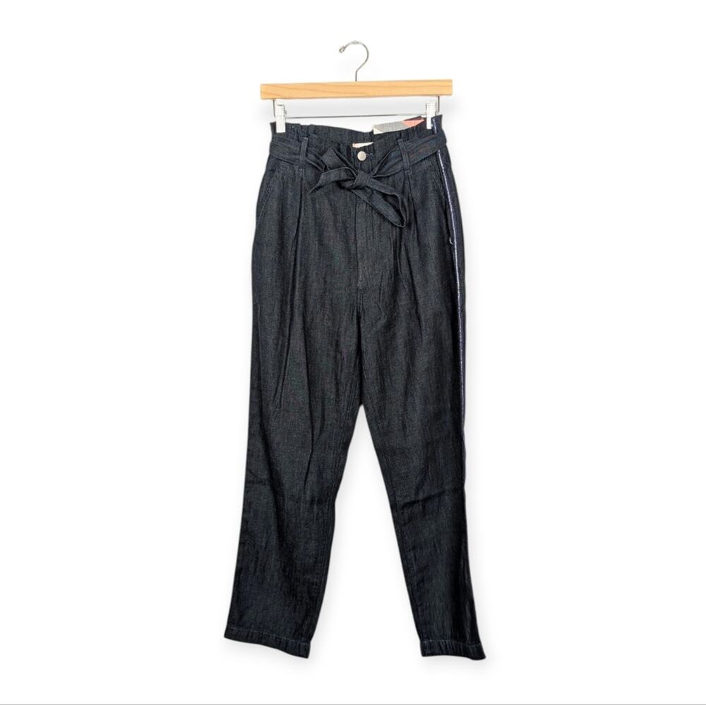 NWT Sundry Chambray Denim Belted High Rise Pants Size 29